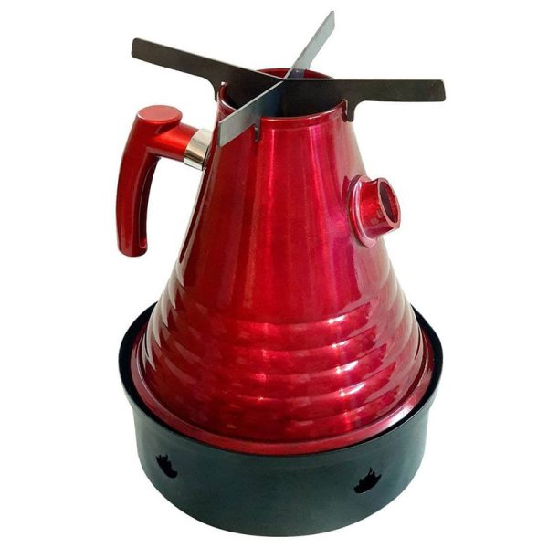 کتری زغالی سفری ساج وک